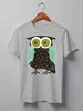 Заказать мужскую футболку в Москве. Футболка классическая Owl Here от oneredfoxstore@gmail.com - готовые дизайны и нанесение принтов.