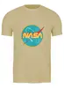 Заказать мужскую футболку в Москве. Футболка классическая NASA винтажный логотип от Павел Павел - готовые дизайны и нанесение принтов.