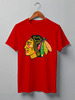 Заказать мужскую футболку в Москве. Футболка классическая Chicago Blackhawks от Pomidor - готовые дизайны и нанесение принтов.