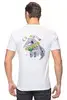 Заказать мужскую футболку в Москве. Футболка классическая Муравьед с цветами от galkagalka - готовые дизайны и нанесение принтов.
