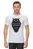 Заказать мужскую футболку в Москве. Футболка классическая Сова (Owl) от trugift - готовые дизайны и нанесение принтов.
