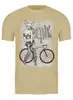 Заказать мужскую футболку в Москве. Футболка классическая Bike Punk Cat от oneredfoxstore@gmail.com - готовые дизайны и нанесение принтов.