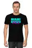 Заказать мужскую футболку в Москве. Футболка классическая Miami от T-shirt print  - готовые дизайны и нанесение принтов.