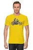 Заказать мужскую футболку в Москве. Футболка классическая Skull Motorcycle от balden - готовые дизайны и нанесение принтов.
