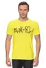 Заказать мужскую футболку в Москве. Футболка классическая blink-182 yellow logo от slider - готовые дизайны и нанесение принтов.