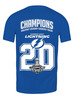 Заказать мужскую футболку в Москве. Футболка классическая Tampa Bay Lightning Stanley Cup Champions 2020 от KutvinoV.com  - готовые дизайны и нанесение принтов.