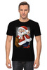 Заказать мужскую футболку в Москве. Футболка классическая Дед Мороз с бокалом вина от Марина  - готовые дизайны и нанесение принтов.