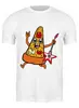 Заказать мужскую футболку в Москве. Футболка классическая Пицца с гитарой от Amerikanka - готовые дизайны и нанесение принтов.