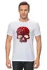 Заказать мужскую футболку в Москве. Футболка классическая Красный череп от BAD OWL - готовые дизайны и нанесение принтов.