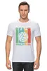 Заказать мужскую футболку в Москве. Футболка классическая Пляжный воллейбол от Рустам Юсупов - готовые дизайны и нанесение принтов.