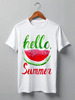 Заказать мужскую футболку в Москве. Футболка классическая Hello summer от Liby - готовые дизайны и нанесение принтов.