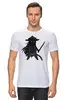 Заказать мужскую футболку в Москве. Футболка классическая Cat Samurai от oneredfoxstore@gmail.com - готовые дизайны и нанесение принтов.