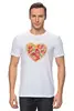 Заказать мужскую футболку в Москве. Футболка классическая Пицца это любовь от lucky_vmv - готовые дизайны и нанесение принтов.