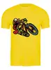 Заказать мужскую футболку в Москве. Футболка классическая Зомби на велосипеде  от ПРИНТЫ ПЕЧАТЬ  - готовые дизайны и нанесение принтов.