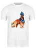 Заказать мужскую футболку в Москве. Футболка классическая акварельная новогодняя собака от Игма - готовые дизайны и нанесение принтов.