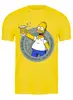 Заказать мужскую футболку в Москве. Футболка классическая Гомер Симпсон  от ПРИНТЫ ПЕЧАТЬ  - готовые дизайны и нанесение принтов.