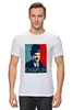 Заказать мужскую футболку в Москве. Футболка классическая Чарльз Чаплин от YellowCloverShop - готовые дизайны и нанесение принтов.