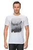 Заказать мужскую футболку в Москве. Футболка классическая Mountains Forest от oneredfoxstore@gmail.com - готовые дизайны и нанесение принтов.