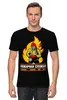 Заказать мужскую футболку в Москве. Футболка классическая "Пожарная служба" - оригинальная коллекция от СмурФасон - готовые дизайны и нанесение принтов.