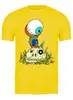 Заказать мужскую футболку в Москве. Футболка классическая Зомби на черепе  от ПРИНТЫ ПЕЧАТЬ  - готовые дизайны и нанесение принтов.