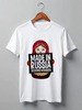 Заказать мужскую футболку в Москве. Футболка классическая Made in Russia by Hearts of Russia от Design Ministry - готовые дизайны и нанесение принтов.