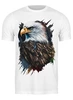 Заказать мужскую футболку в Москве. Футболка классическая Гордый орел от Павел Азаренков - готовые дизайны и нанесение принтов.
