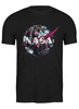 Заказать мужскую футболку в Москве. Футболка классическая NASA Flowers от skynatural - готовые дизайны и нанесение принтов.