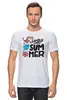 Заказать мужскую футболку в Москве. Футболка классическая Hello Summer от T-shirt print  - готовые дизайны и нанесение принтов.