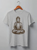 Заказать мужскую футболку в Москве. Футболка классическая Yoga Buddha от skynatural - готовые дизайны и нанесение принтов.