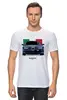 Заказать мужскую футболку в Москве. Футболка классическая Alfa Romeo 156 GTA (blue) от Владимир Васильев - готовые дизайны и нанесение принтов.