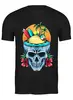 Заказать мужскую футболку в Москве. Футболка классическая Summer skull   от T-shirt print  - готовые дизайны и нанесение принтов.