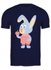 Заказать мужскую футболку в Москве. Футболка классическая Кролик с яблоком от skynatural - готовые дизайны и нанесение принтов.