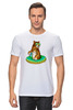 Заказать мужскую футболку в Москве. Футболка классическая Купающийся тигр на отдыхе от Даша Майер - готовые дизайны и нанесение принтов.