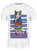 Заказать мужскую футболку в Москве. Футболка классическая Задумчивый котёнок от Tori Cerberus - готовые дизайны и нанесение принтов.