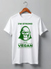 Заказать мужскую футболку в Москве. Футболка классическая I'm strong & i'm vegan от catification - готовые дизайны и нанесение принтов.