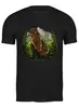 Заказать мужскую футболку в Москве. Футболка классическая Бурый медведь от rokudo93@mail.ru - готовые дизайны и нанесение принтов.