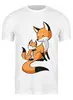 Заказать мужскую футболку в Москве. Футболка классическая Две Лисички (fox) от coolmag - готовые дизайны и нанесение принтов.