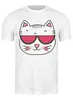 Заказать мужскую футболку в Москве. Футболка классическая Cats Here от oneredfoxstore@gmail.com - готовые дизайны и нанесение принтов.