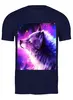 Заказать мужскую футболку в Москве. Футболка классическая Неоновый волк от THE_NISE  - готовые дизайны и нанесение принтов.