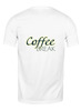 Заказать мужскую футболку в Москве. Футболка классическая Coffee break black от Елена Эйдукайтис - готовые дизайны и нанесение принтов.
