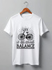 Заказать мужскую футболку в Москве. Футболка классическая Life is all about balance! от zen4@bk.ru - готовые дизайны и нанесение принтов.