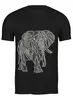Заказать мужскую футболку в Москве. Футболка классическая Африканский слон от @inzigen - готовые дизайны и нанесение принтов.