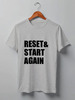 Заказать мужскую футболку в Москве. Футболка классическая Reset & Start again (футболка) от chernysheva-mari@mail.ru - готовые дизайны и нанесение принтов.