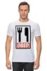 Заказать мужскую футболку в Москве. Футболка классическая ОБЕД от Weed Stuff`a - готовые дизайны и нанесение принтов.