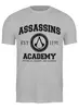 Заказать мужскую футболку в Москве. Футболка классическая Assassins Academy. Assassin's Creed от geekbox - готовые дизайны и нанесение принтов.