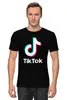 Заказать мужскую футболку в Москве. Футболка классическая TikTok  от DESIGNER   - готовые дизайны и нанесение принтов.