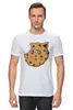 Заказать мужскую футболку в Москве. Футболка классическая Грустная кошка-печенье  от Yaroslava - готовые дизайны и нанесение принтов.