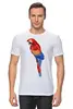 Заказать мужскую футболку в Москве. Футболка классическая Попугай Ара от BeliySlon - готовые дизайны и нанесение принтов.