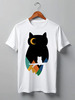 Заказать мужскую футболку в Москве. Футболка классическая Сова (Owl) от trugift - готовые дизайны и нанесение принтов.