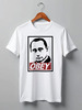 Заказать мужскую футболку в Москве. Футболка классическая Путин OBEY от printik - готовые дизайны и нанесение принтов.